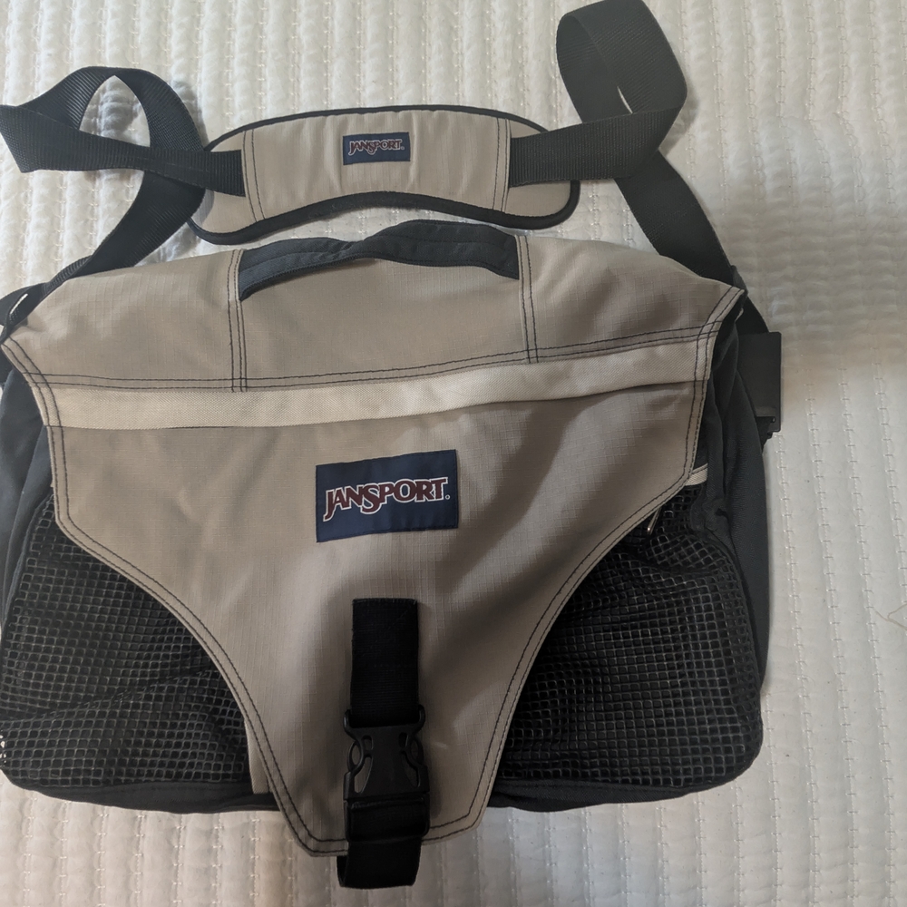 JanSport Tan and Black Messenger Bag